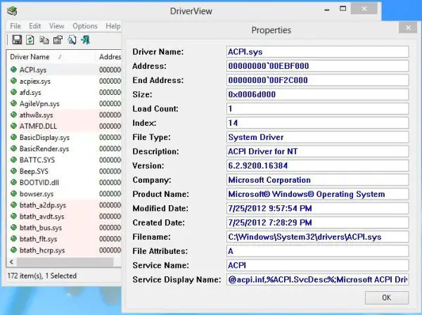 driver view details