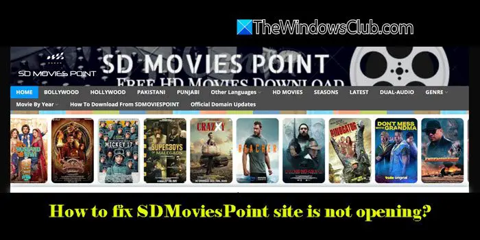 How to fix SDMoviesPoint site is not opening